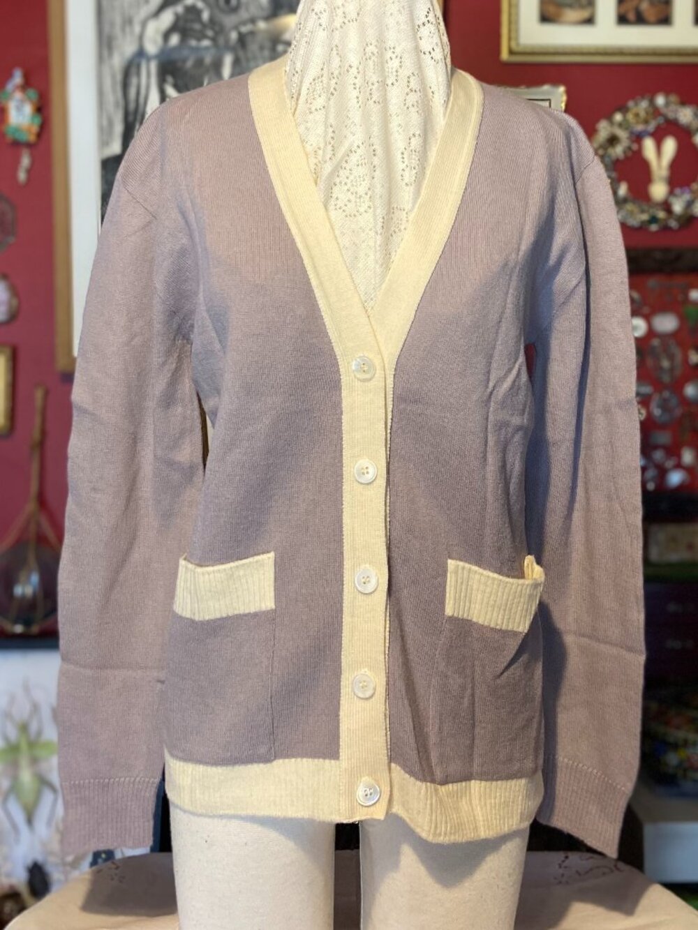Vintage Miss Pendleton 100% Virgin Wool Cardigan Made in USA 70's to 80's